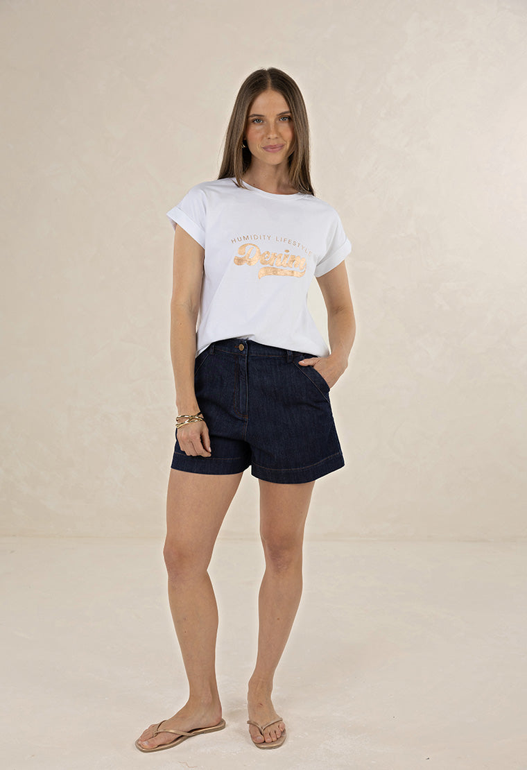 Glitter Tee from Humidity Lifestyle - Rose Gold