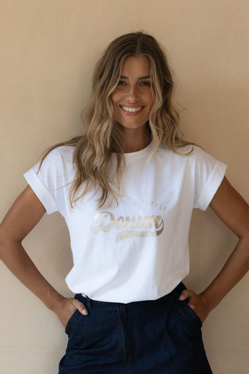 Glitter Tee from Humidity Lifestyle - Silver