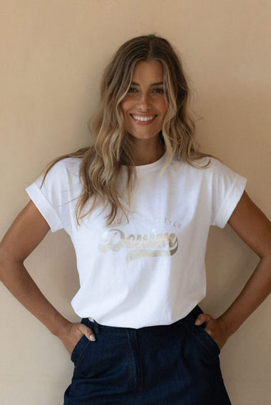 Glitter Tee from Humidity Lifestyle - Silver