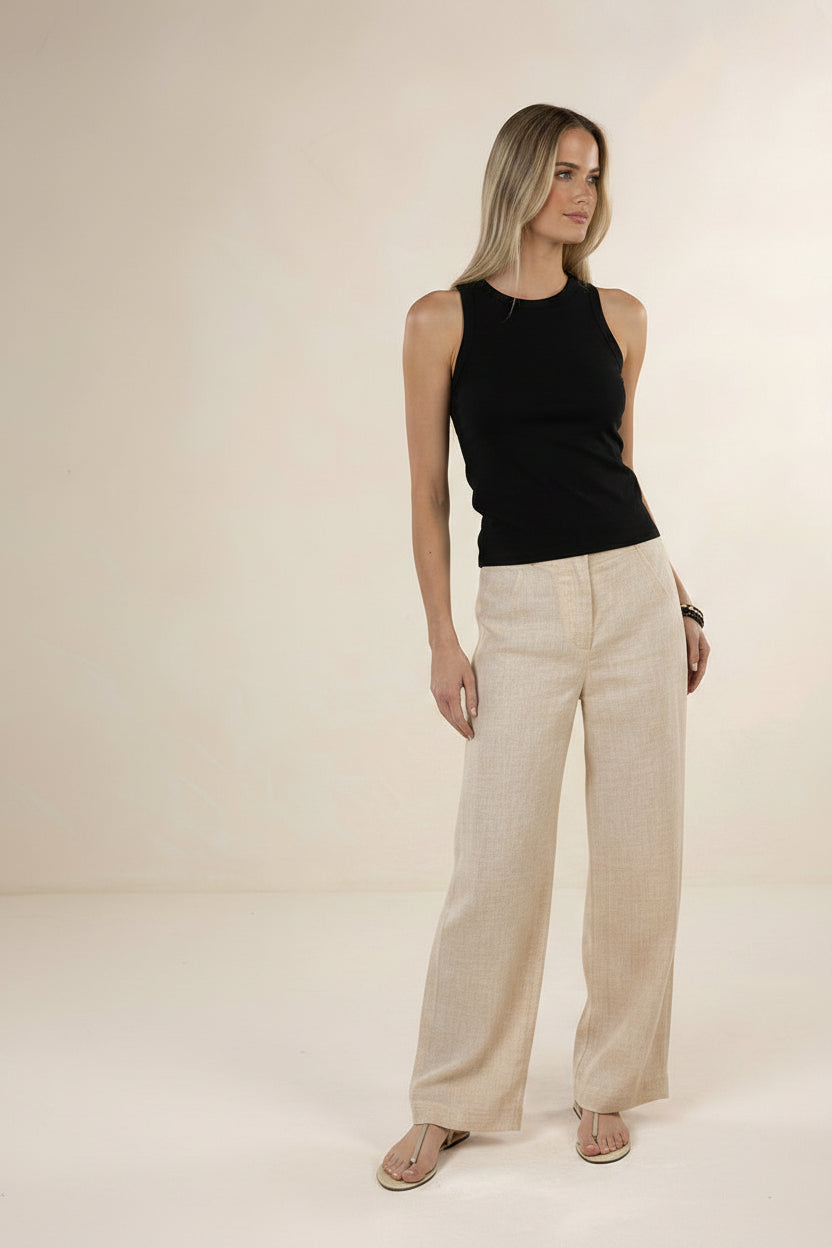 Delta Linen Pant from Humidity Lifestyle - Cream