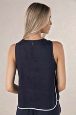 Lugano Top from Humidity Lifestyle - Navy/White