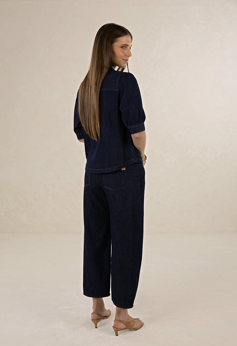 Ivy Denim shirt from Humidity Lifestyle - Dark Denim