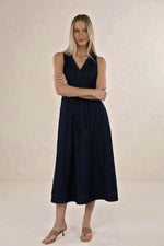 Ivy Denim Midi Dress from Humidity Lifestyle - Dark Denim