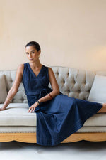 Ivy Denim Midi Dress from Humidity Lifestyle - Dark Denim