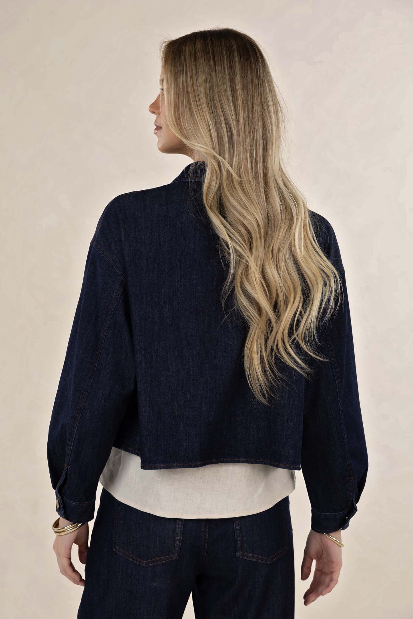Ivy Denim Jacket from Humidity Lifestyle - Dark Denim