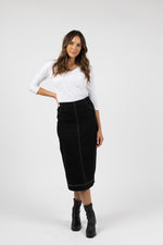 Nevada Skirt - Black Denim