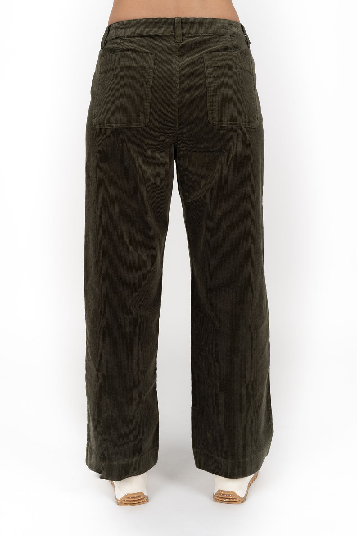 SUKI CORD PANT - MOSS