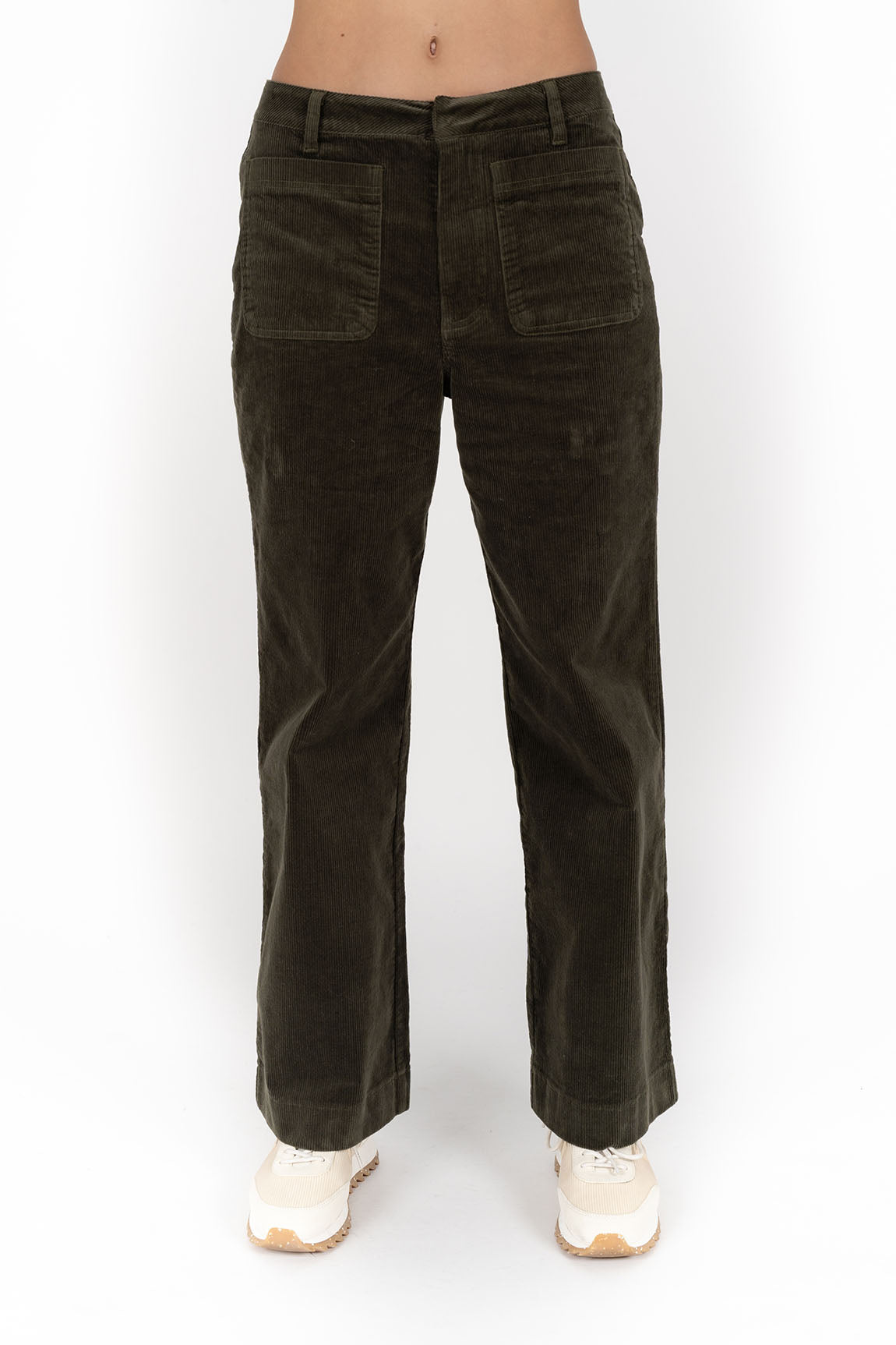 SUKI CORD PANT - MOSS