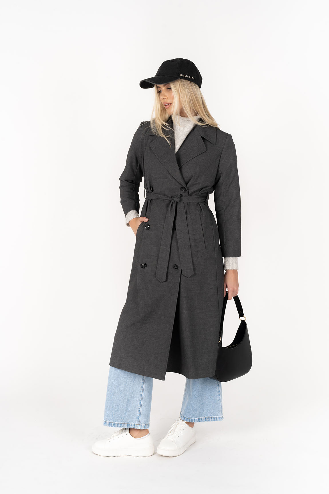 COSMO TRENCH - CHARCOAL COLOUR