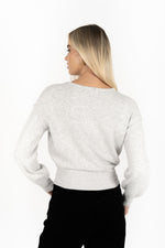 Mika Wrap Top - Light Grey