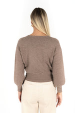 Mika Wrap Top - Mocha