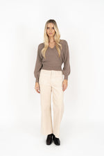Mika Wrap Top - Mocha