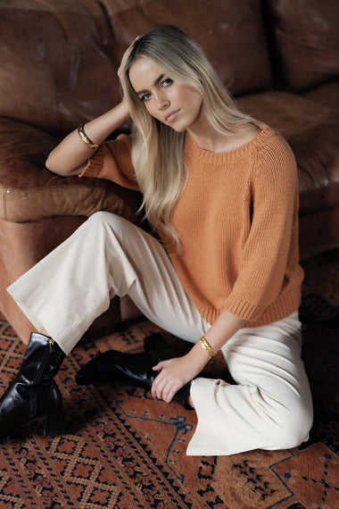 FLEETWOOD CORD JEANS - VANILLA COLOUR