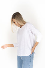 Long sleeve Dippy Tee - White