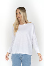 Long sleeve Dippy Tee - White