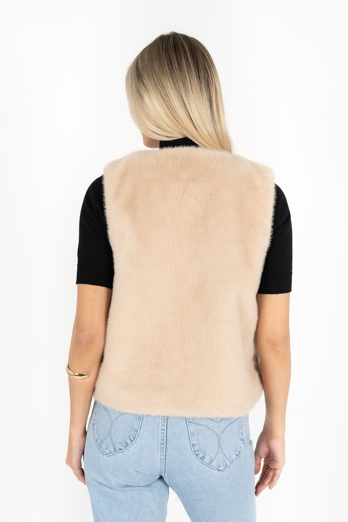 VIENNA VEST - Latte colour