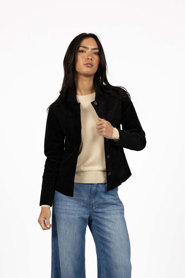 Gabi Cord Jacket from Humidity Lifestyle - Black colour