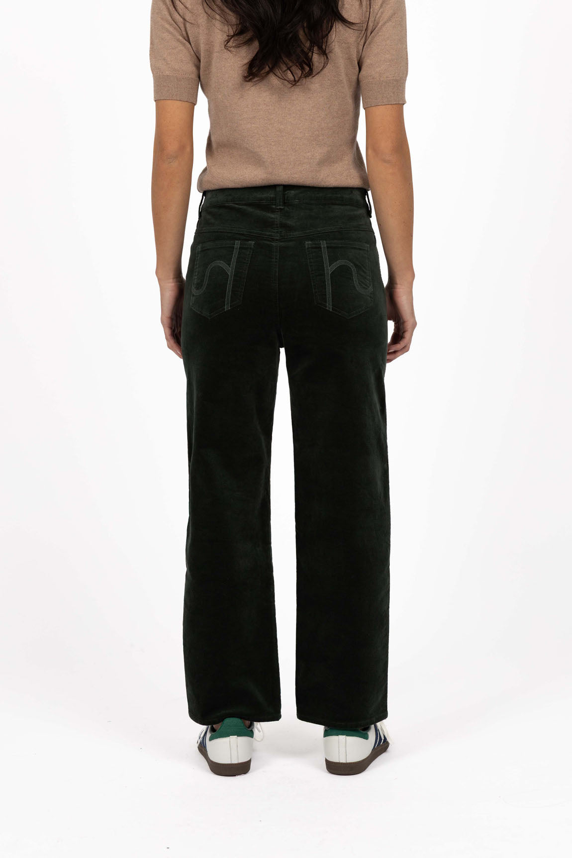 Va Va Velour Pant from Humidity Lifestyle - Pine Colour
