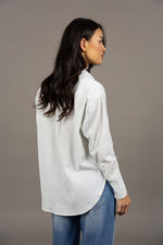 Nala Striped Linen blend Shirt from Humidity Lifestyle - Green Stripe