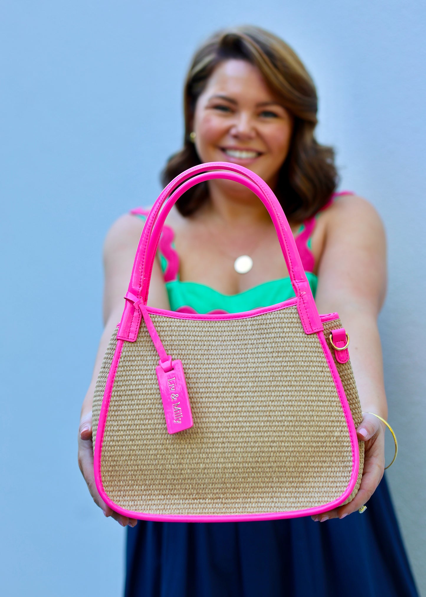 Liv & Milly Joanna Bag- Patent Pink