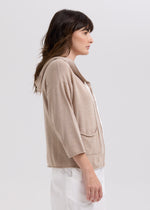 LD & Co Linen Hoodie - Taupe