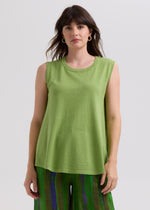 LD & Co Linen A-Line top - Light Cyan