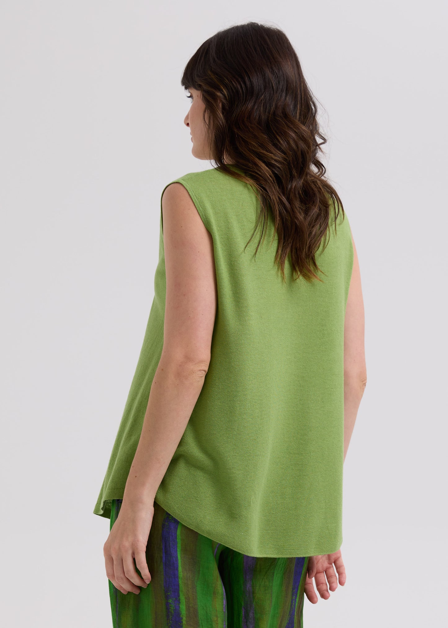 LD & Co Linen A-Line top - Light Cyan