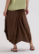 LD & Co Drape Bottom Skirt - Cocoa colour