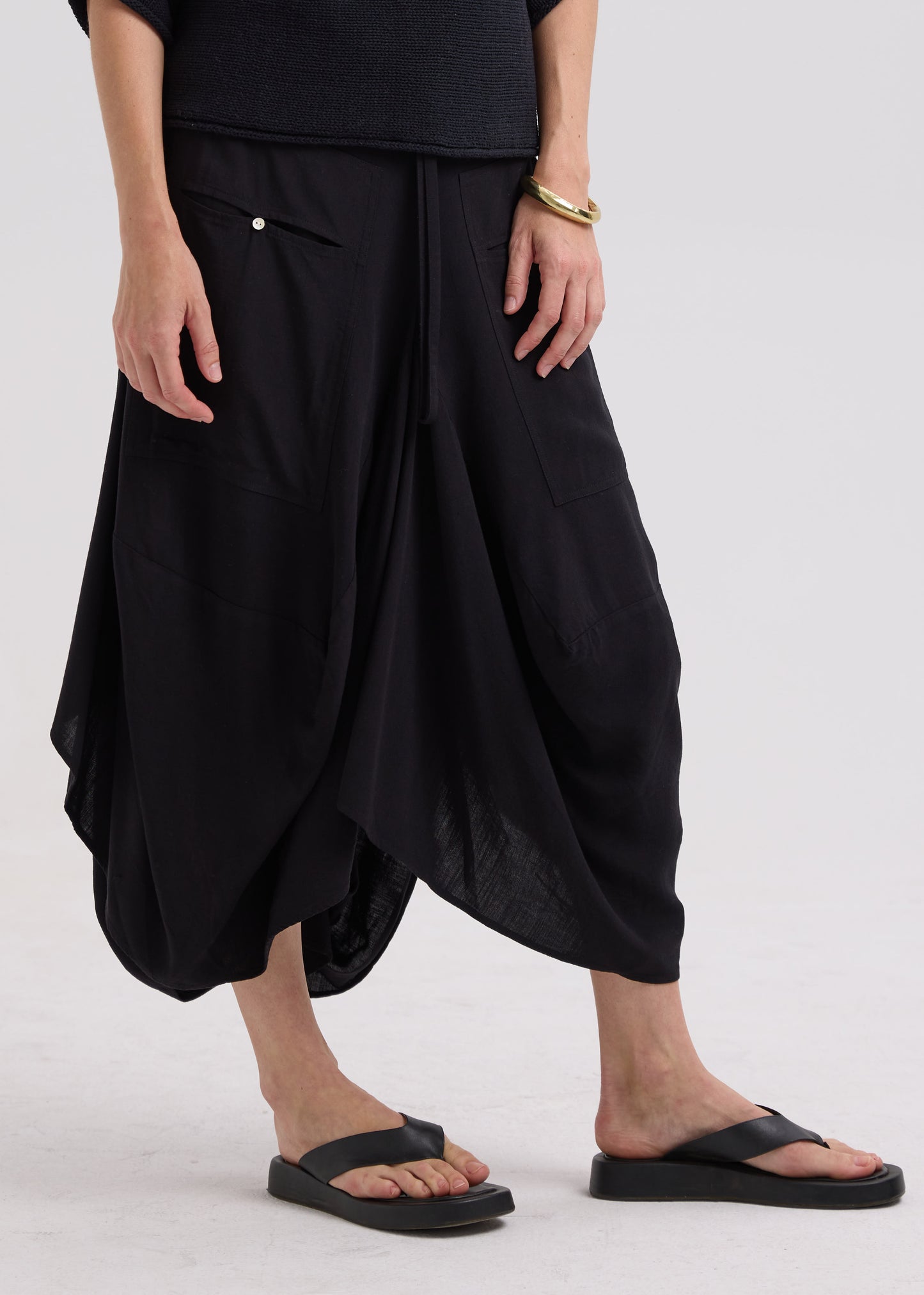 LD & Co Drape Bottom Skirt - Cocoa colour
