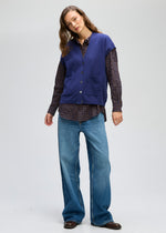 LD & Co Button Vest Blue