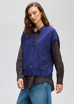LD & Co Button Vest Blue