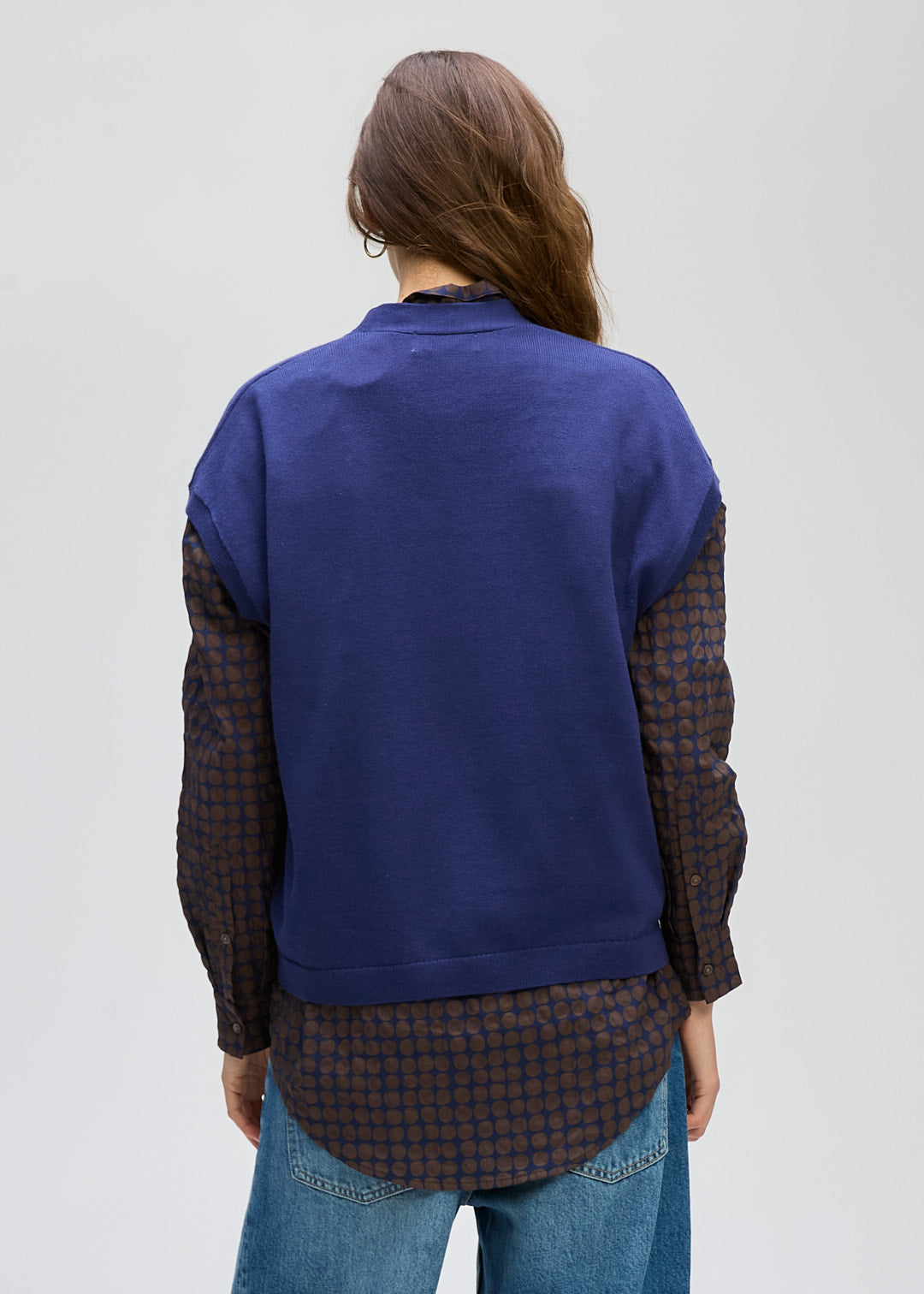 LD & Co Button Vest Blue