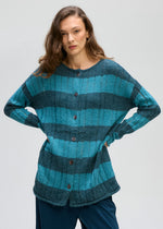 LD & Co Two-way stripe Tunic - Deep Sea/Blue