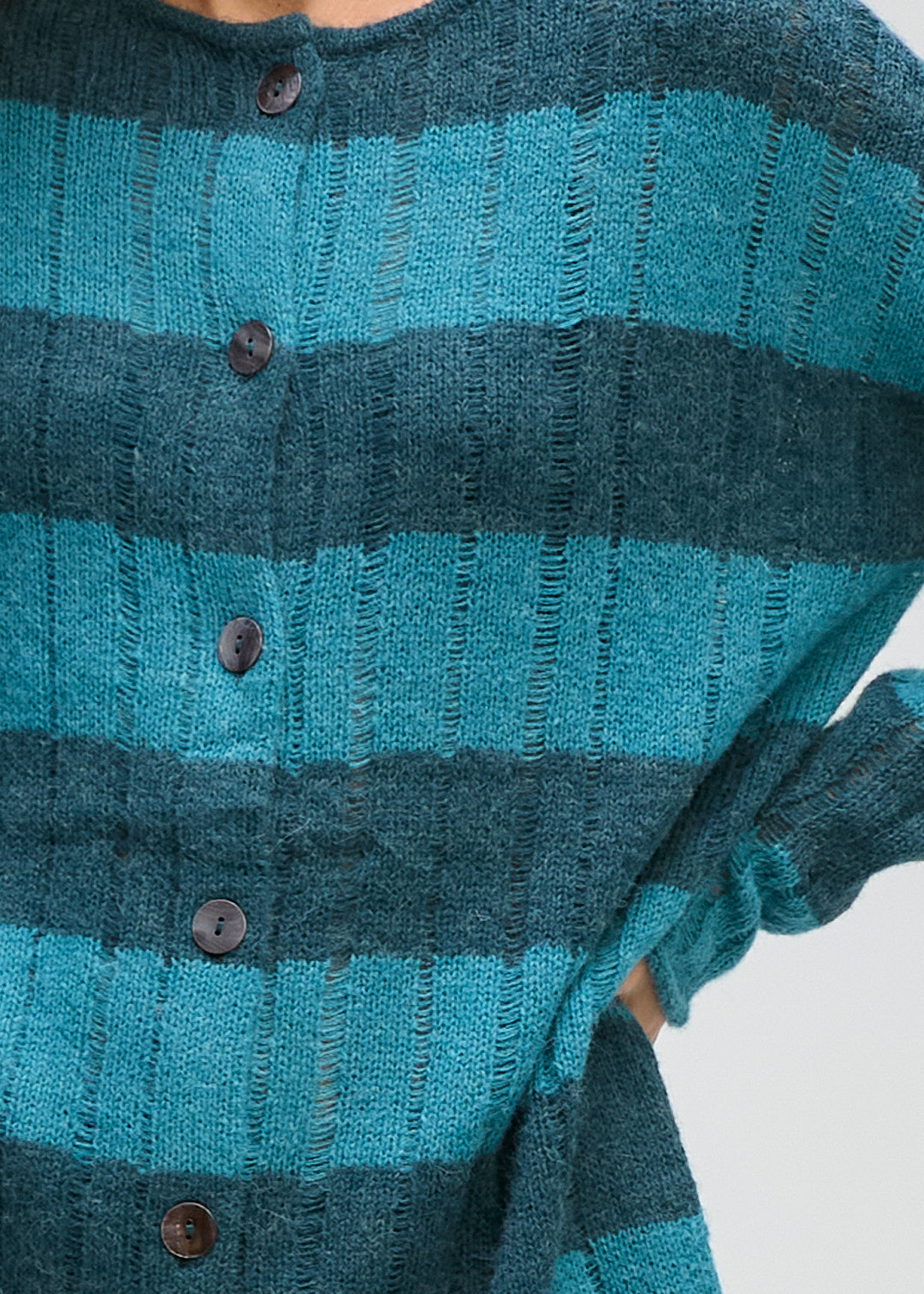 LD & Co Two-way stripe Tunic - Deep Sea/Blue