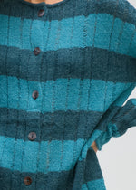 LD & Co Two-way stripe Tunic - Deep Sea/Blue