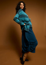 LD & Co Two-way stripe Tunic - Deep Sea/Blue
