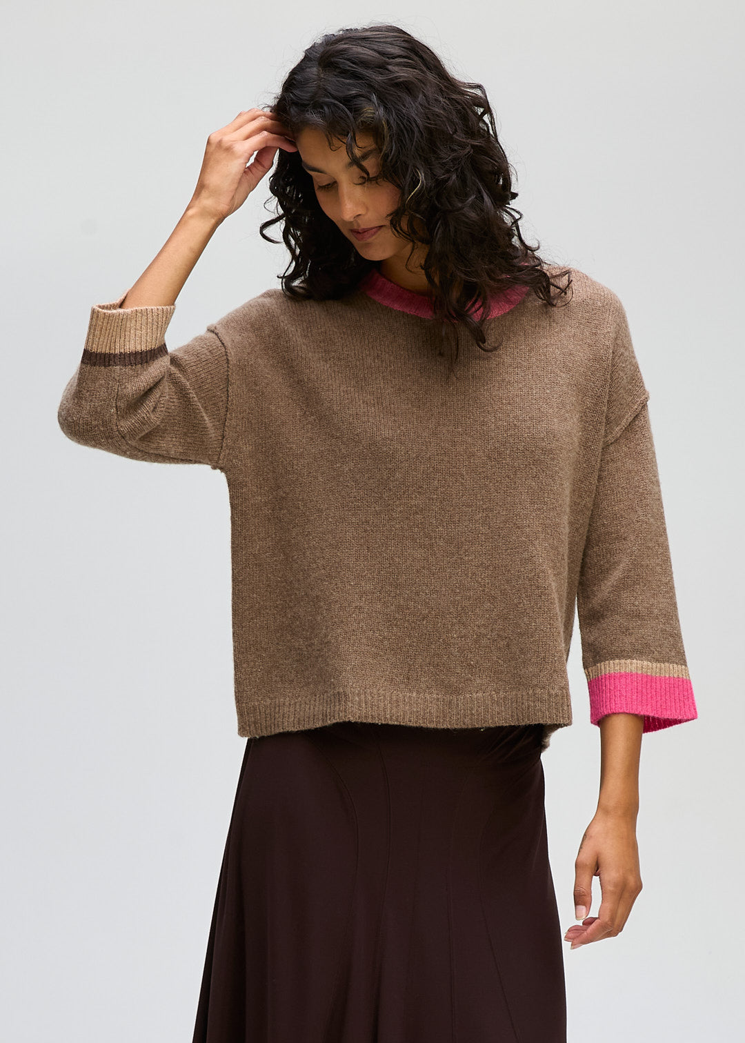 LD & Co Trim Detail Jumper - Rosewood