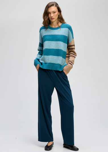 LD & Co Groove Stripe Crew - Teal