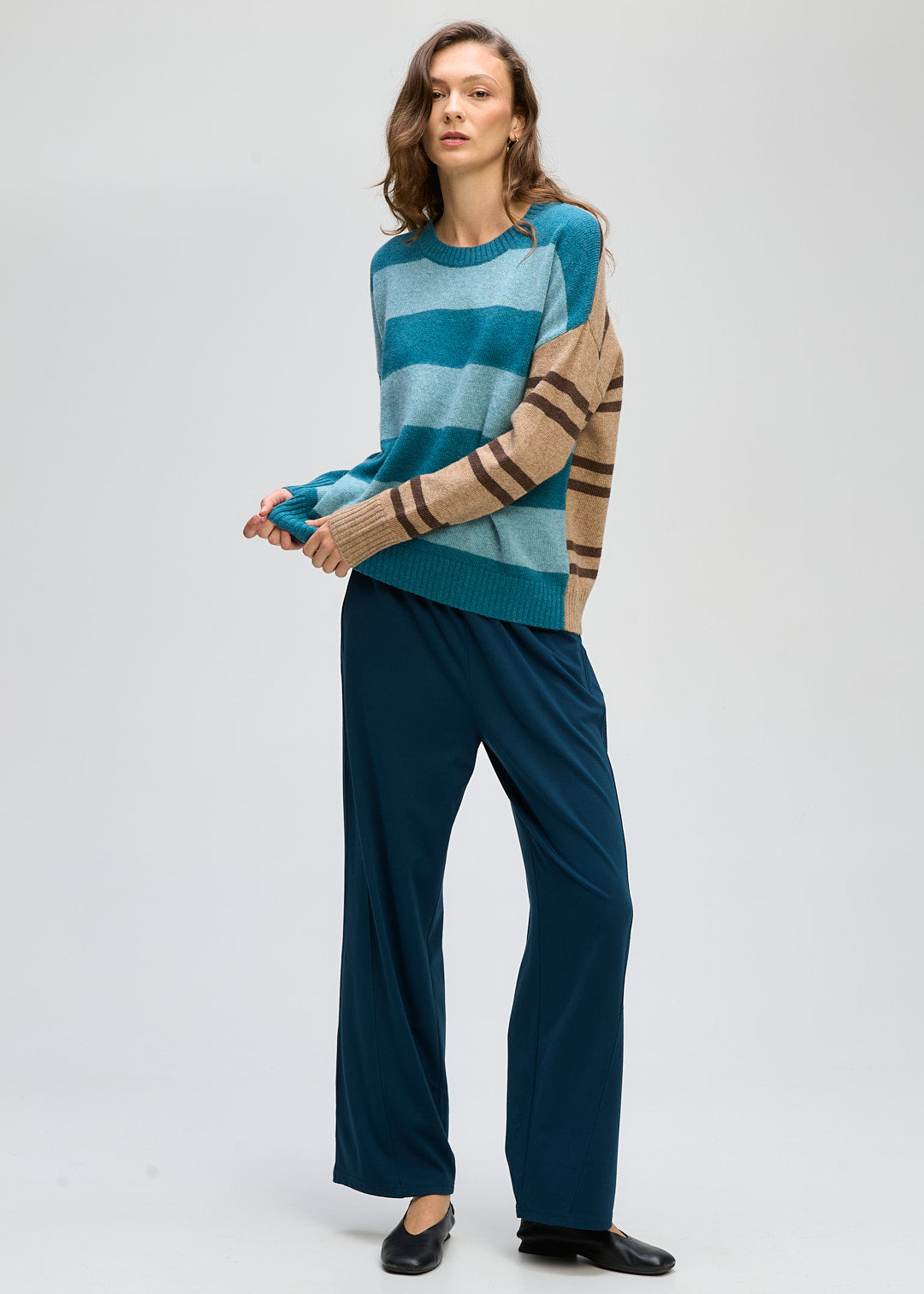 LD & Co Groove Stripe Crew - Teal