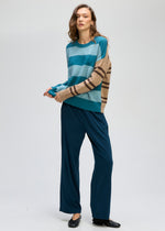 LD & Co Groove Stripe Crew - Teal