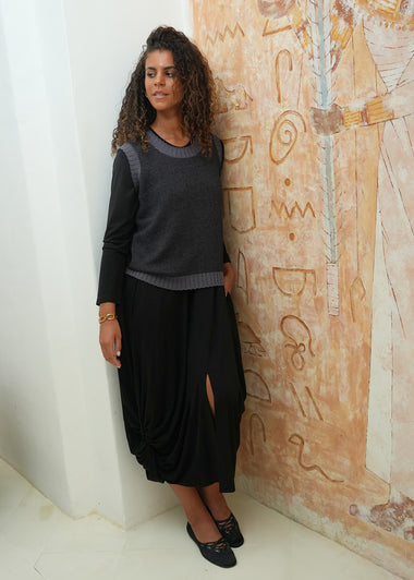 LD & Co Pattern vest - Black