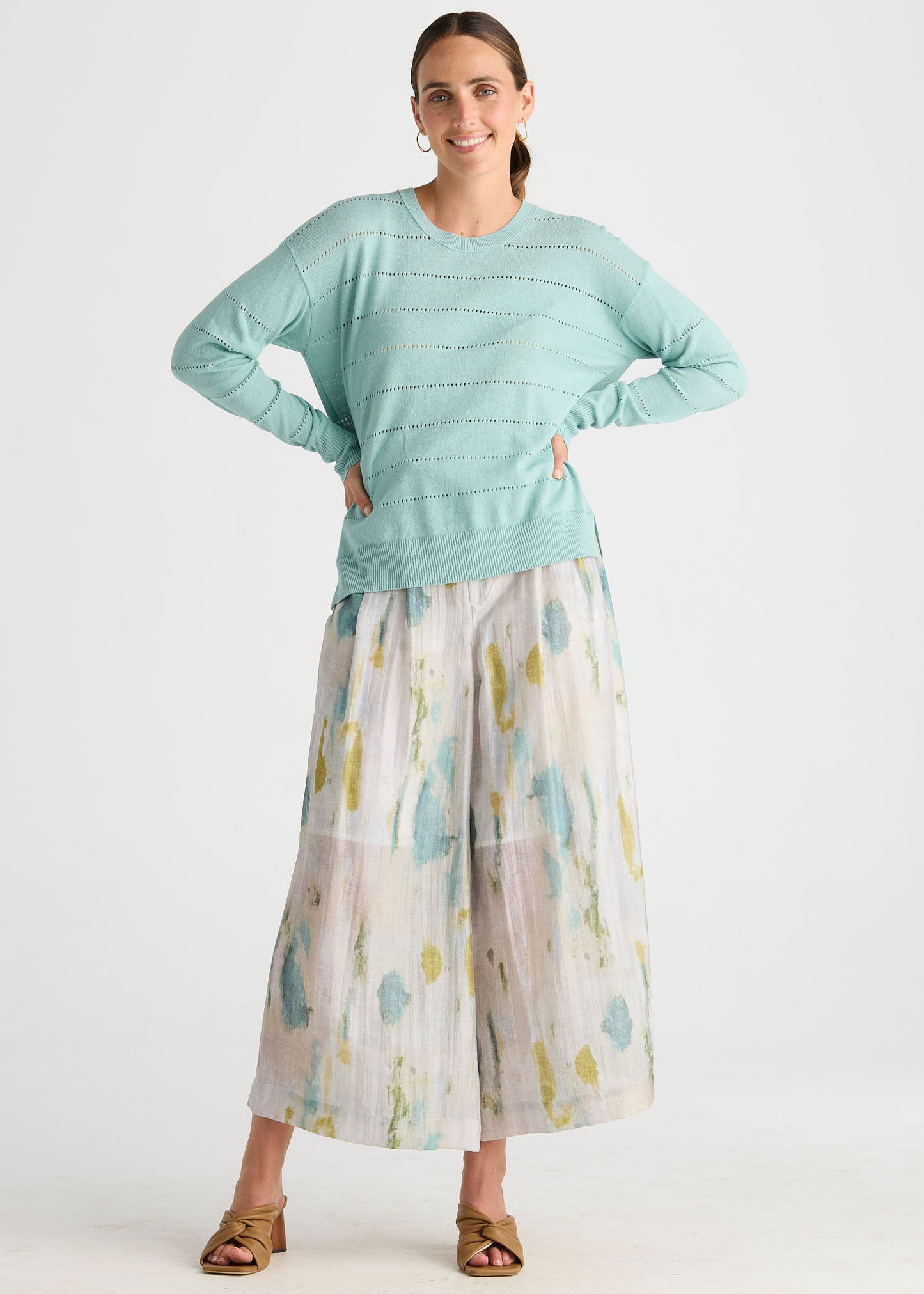 Textured Linen Jumper from LD& Co - Graphite