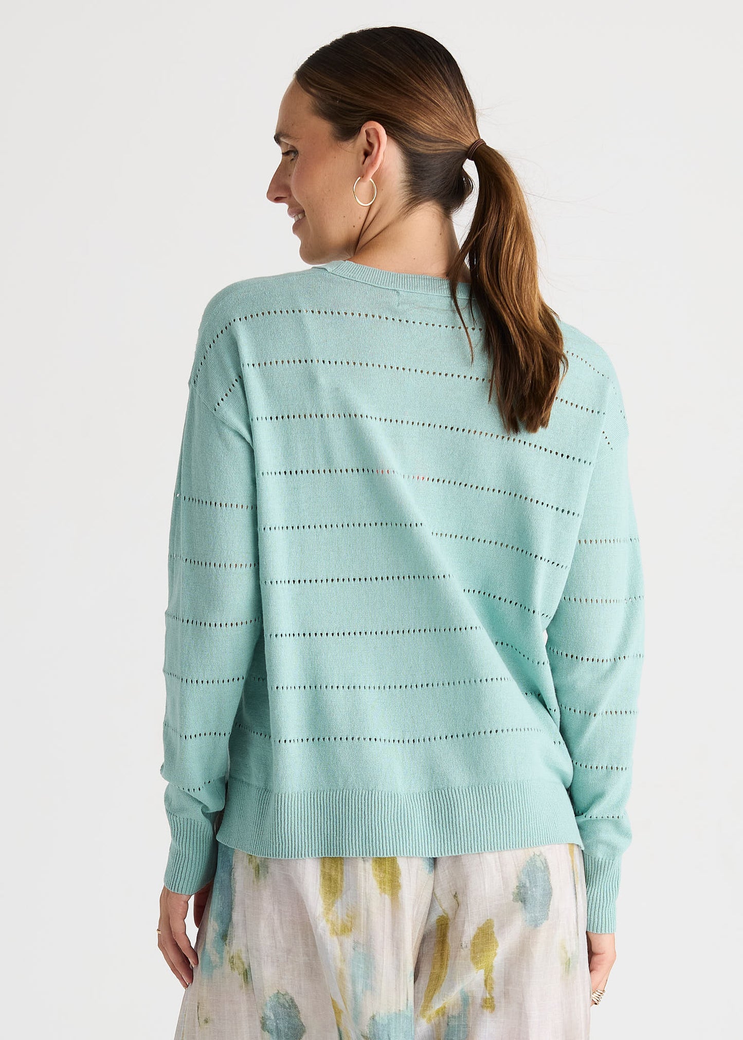 Textured Linen Jumper from LD& Co - Graphite
