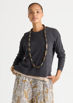Textured Linen Jumper from LD& Co - Graphite