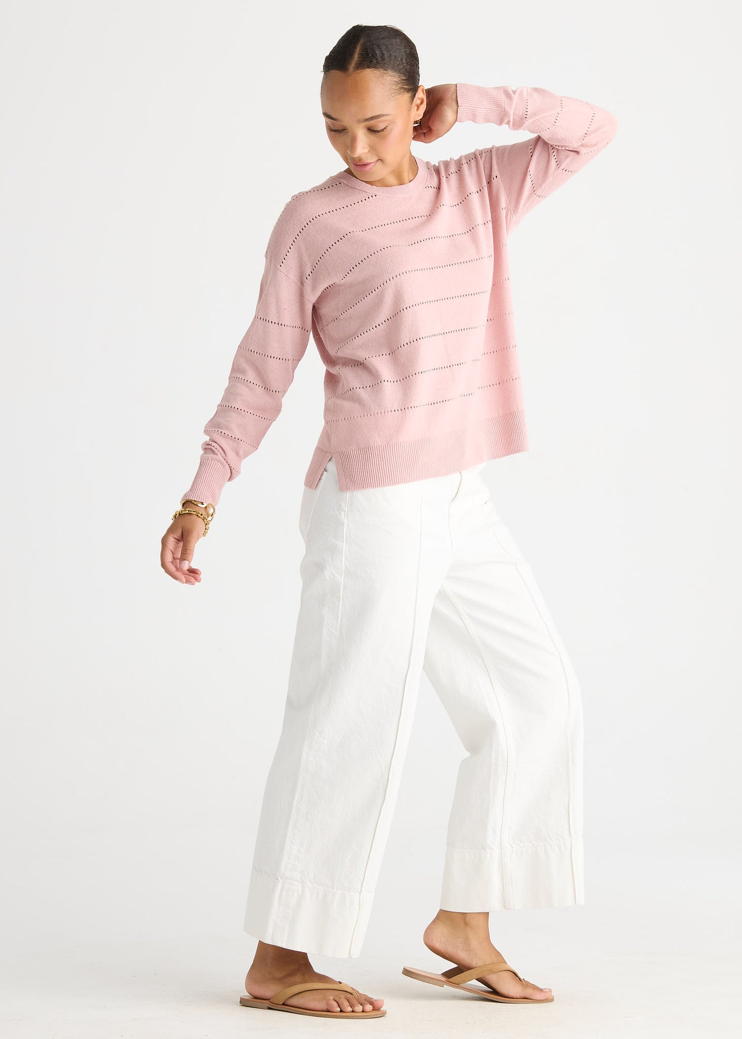 Textured Linen Jumper from LD& Co - Graphite