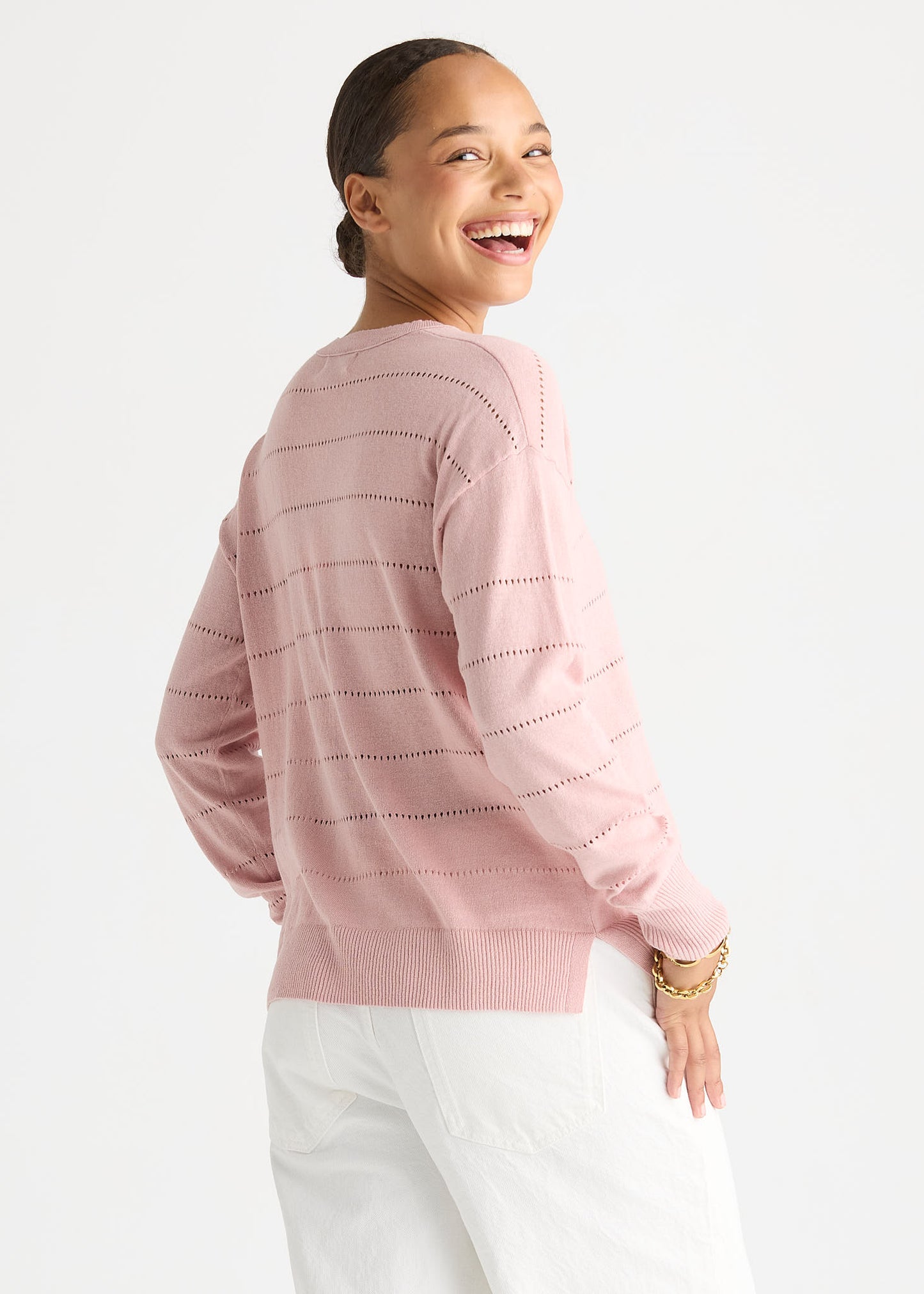 Textured Linen Jumper from LD& Co - Graphite