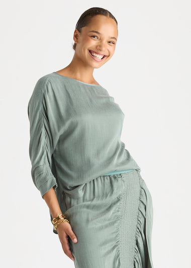 Evening Flow Top from LD&Co - Moss colour