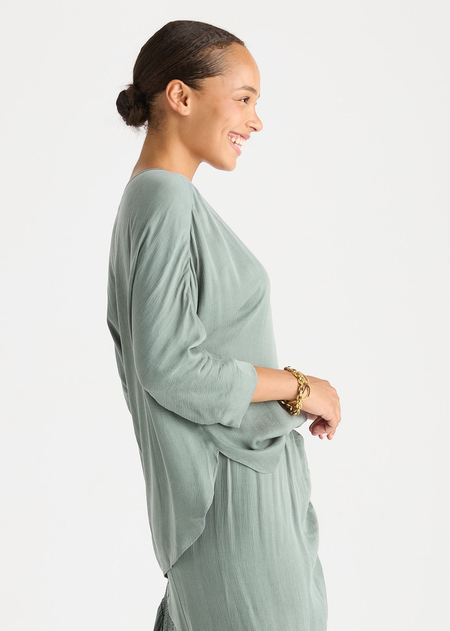 Evening Flow Top from LD&Co - Moss colour