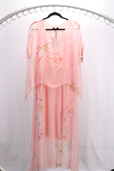 Perla Pink Silk Dress