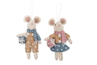 Christmas mice with gifts